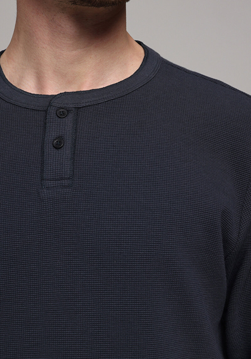 Imagine a Tricou Cu Maneca Lunga De Barbati Antracit Regular Fit Cl1078190