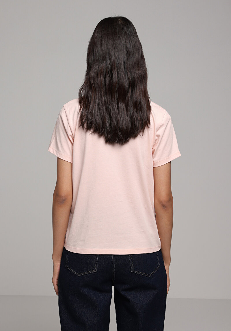 Afișați detalii pentru Tricou Cu Maneca Scurta De Dama Roz Regular Fit  Cl1079029