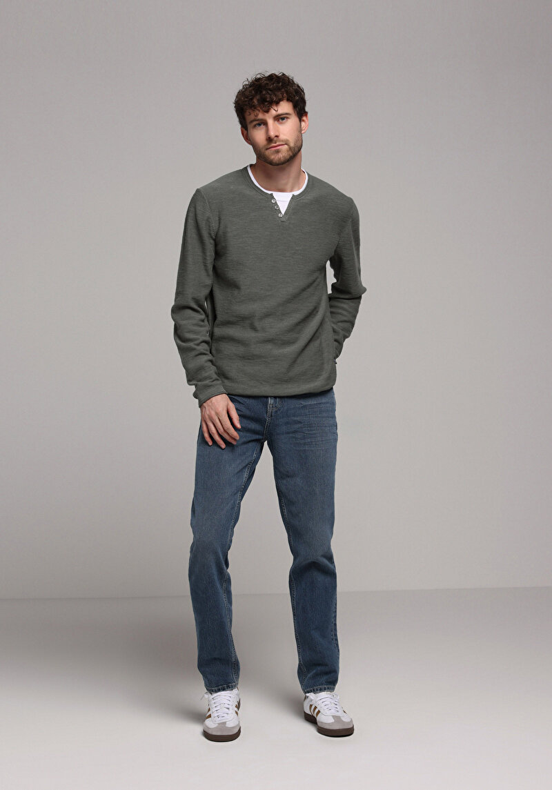 Afișați detalii pentru Pulover De Barbati Verde Regular Fit  Cl1080087