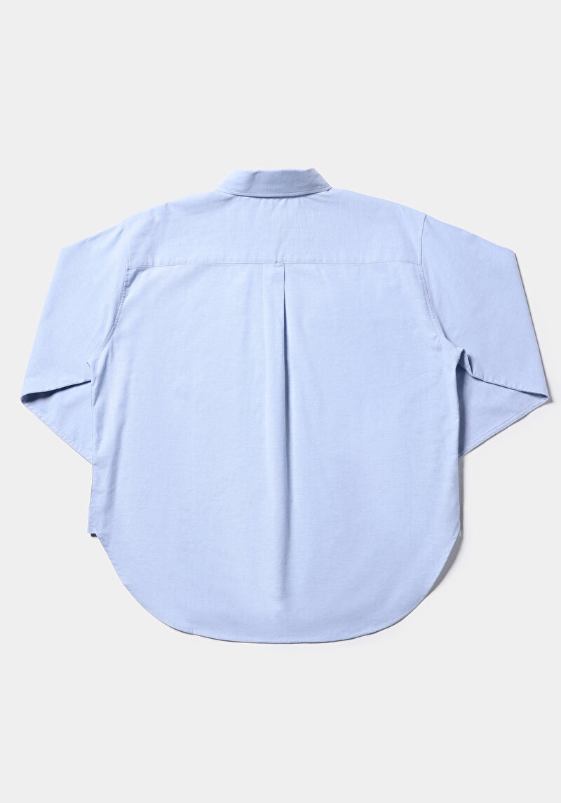 Afișați detalii pentru Camasa Cu Maneca Lunga De Dama Albastru Boyfriend Fit  Cl1078107