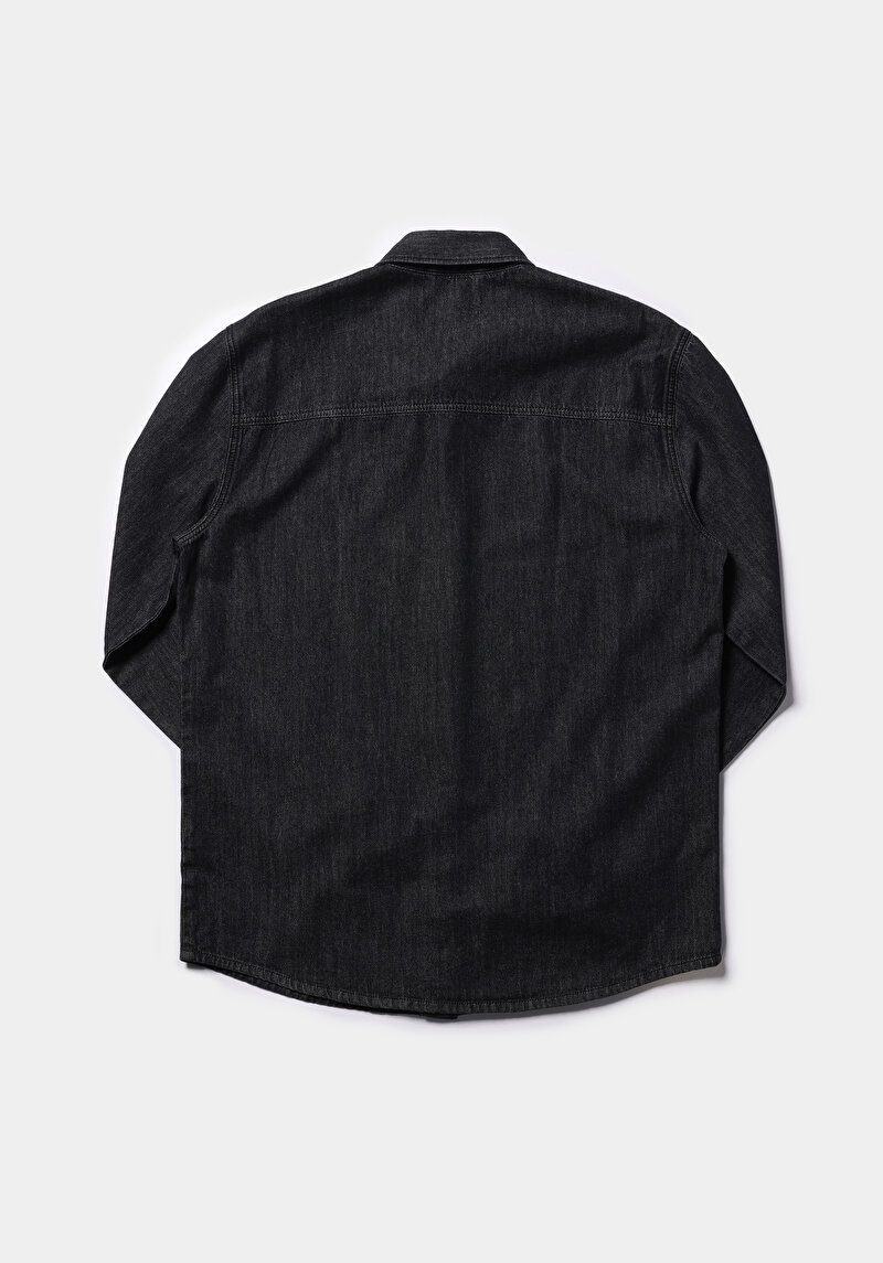 Afișați detalii pentru Camasa Cu Maneca Lunga De Barbati Negru Regular Fit  Cl1078188