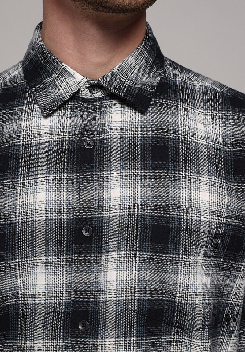 Afișați detalii pentru Camasa Cu Maneca Lunga De Barbati Albastru Marin Regular Fit  Cl1077584