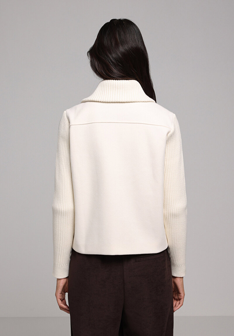 Afișați detalii pentru Jacheta De Dama Ecru Regular Fit  Cl1077971