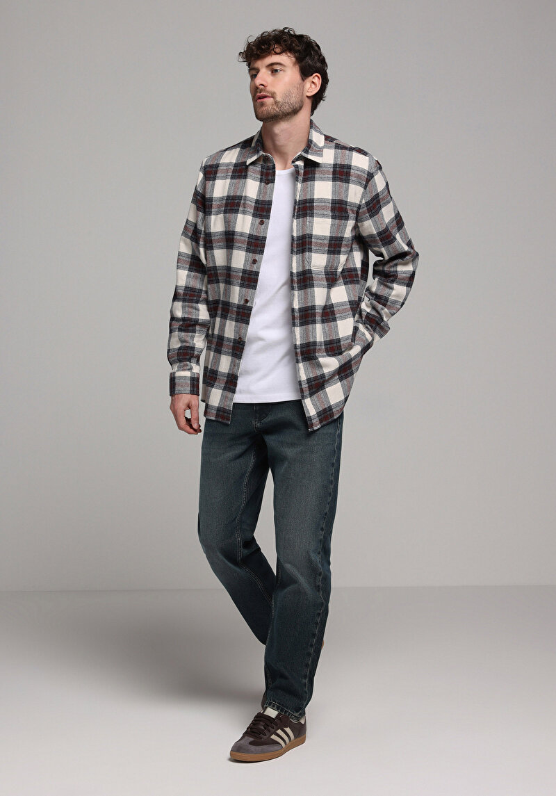 Afișați detalii pentru Pantaloni De Barbati Albastru Loose Tapered Fit  Cl1078422