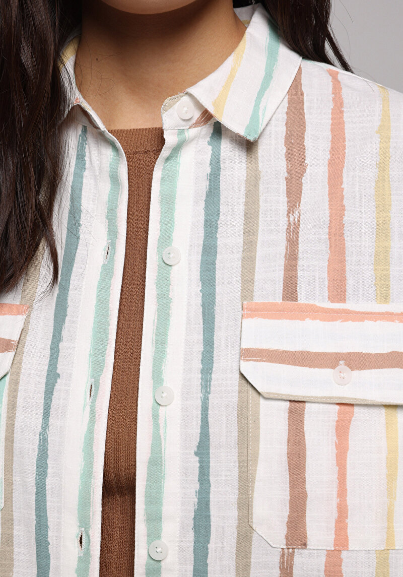 Imagine a Camasa Cu Maneca Lunga De Dama Multicolor Regular Fit Cl1078453