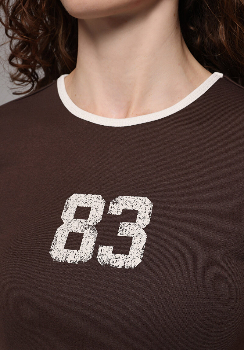 Imagine a Tricou Cu Maneca Scurta De Dama Maro Slim Fit Cl1079659