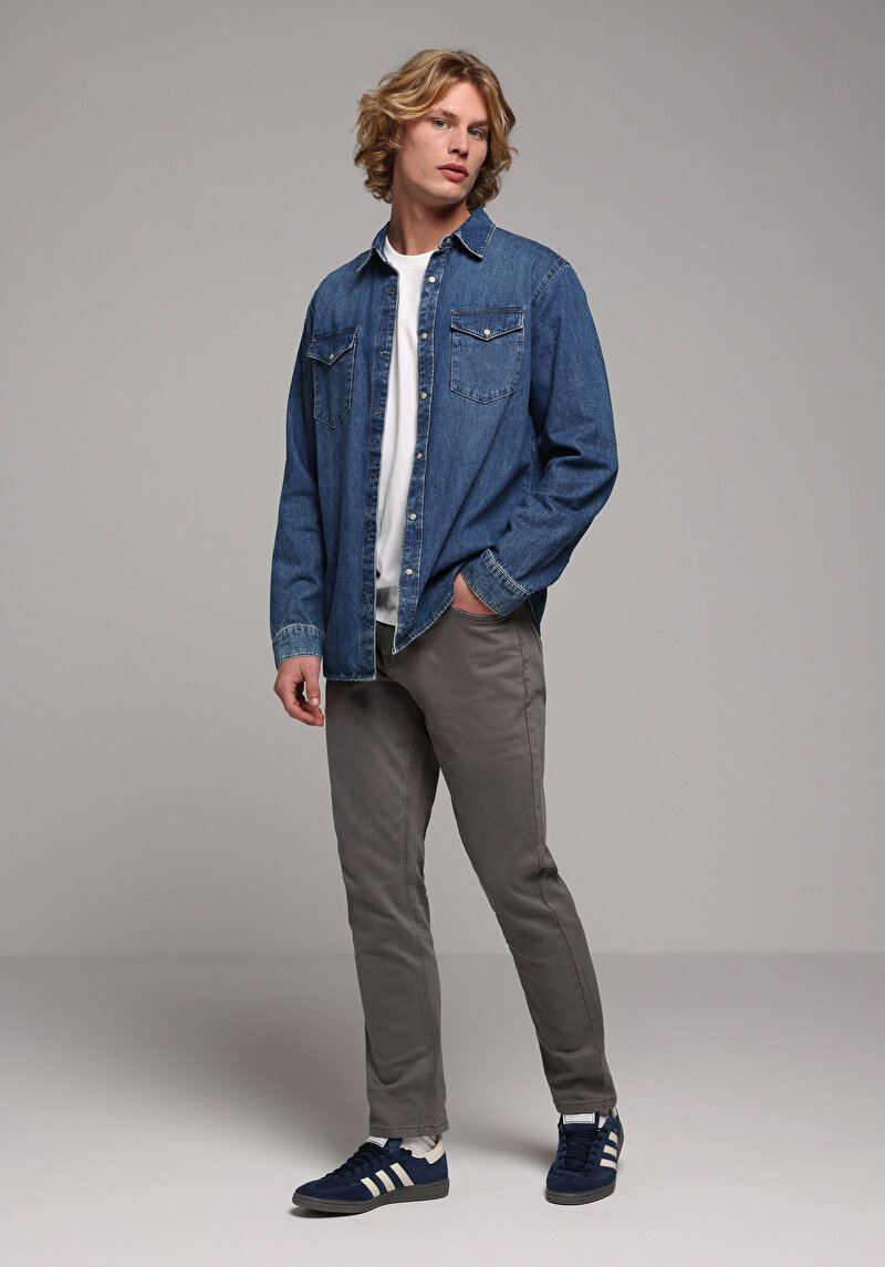 Afișați detalii pentru Pantaloni De Barbati Kaki Regular Fit  Cl1078135