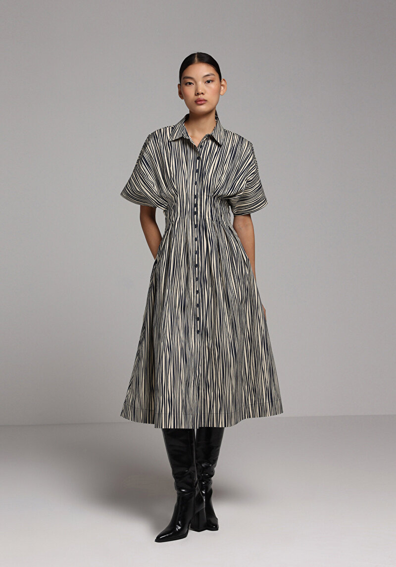 Imagine a Rochie De Dama Albastru Marin Regular Fit  Cl1079048