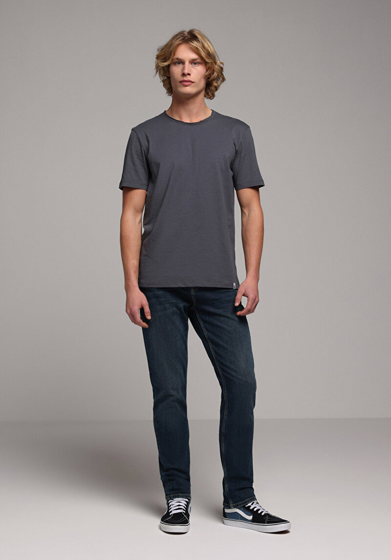 Imagine a Pantaloni De Barbati Albastru Inchis Straight Fit 044 Karl Cl1078160