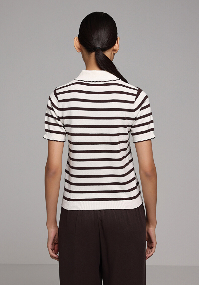 Imagine a Pulover Cu Mâneci Scurte De Dama Maro Slim Fit  Cl1080472