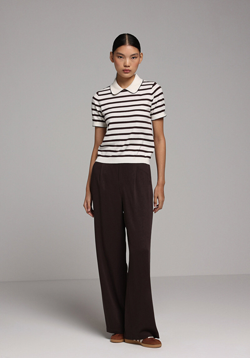 Imagine a Pulover Cu Mâneci Scurte De Dama Maro Slim Fit  Cl1080472