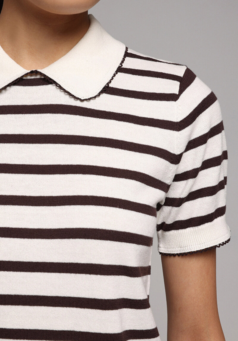 Imagine a Pulover Cu Mâneci Scurte De Dama Maro Slim Fit  Cl1080472