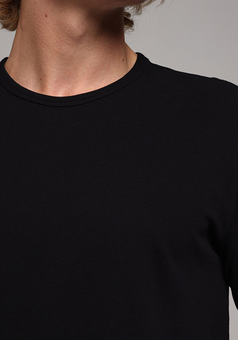 Imagine a Tricou Cu Maneca Scurta De Barbati Negru Regular Fit Cl1080060