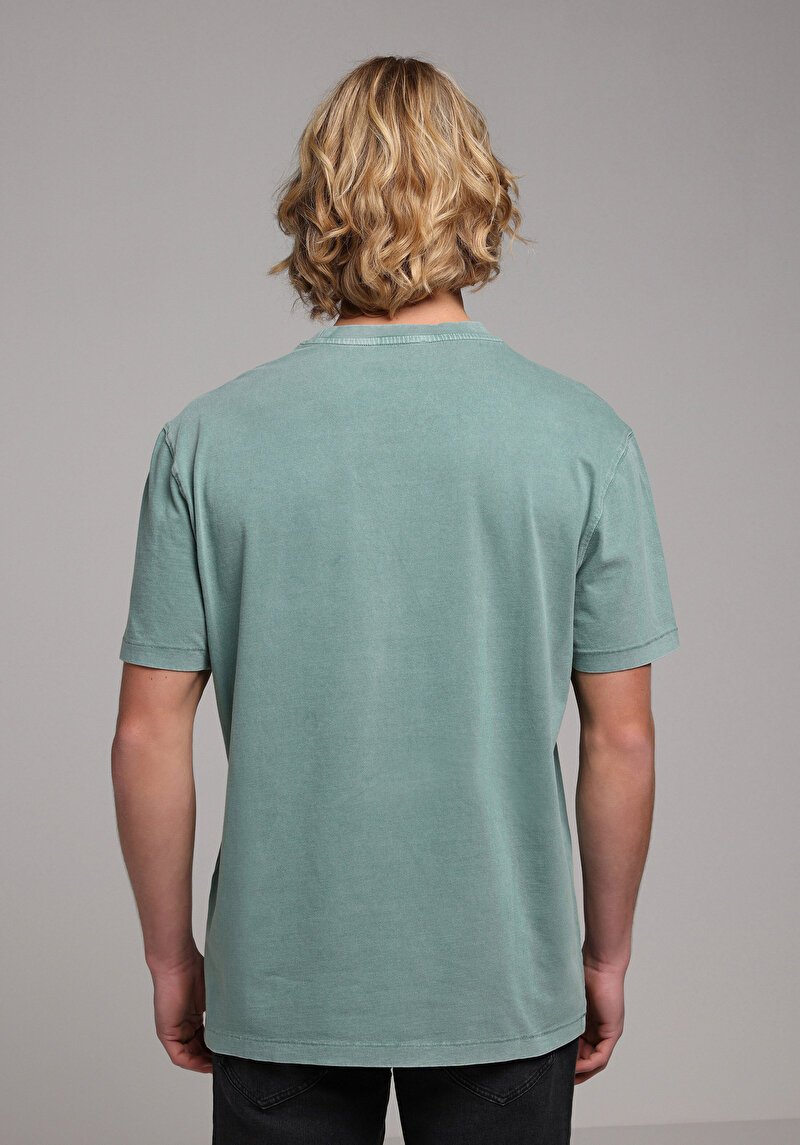 Imagine a Tricou Cu Maneca Scurta De Barbati Verde Comfort Fit  Cl1078664