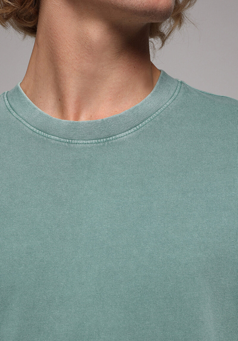 Imagine a Tricou Cu Maneca Scurta De Barbati Verde Comfort Fit  Cl1078664