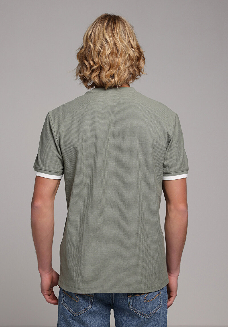 Imagine a Tricou Cu Maneca Scurta De Barbati Verde Regular Fit Cl1078806