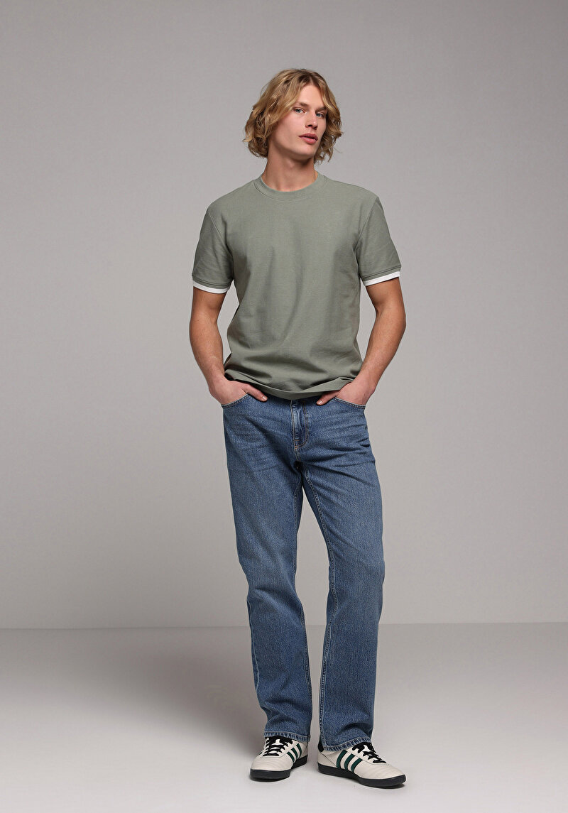 Imagine a Tricou Cu Maneca Scurta De Barbati Verde Regular Fit Cl1078806