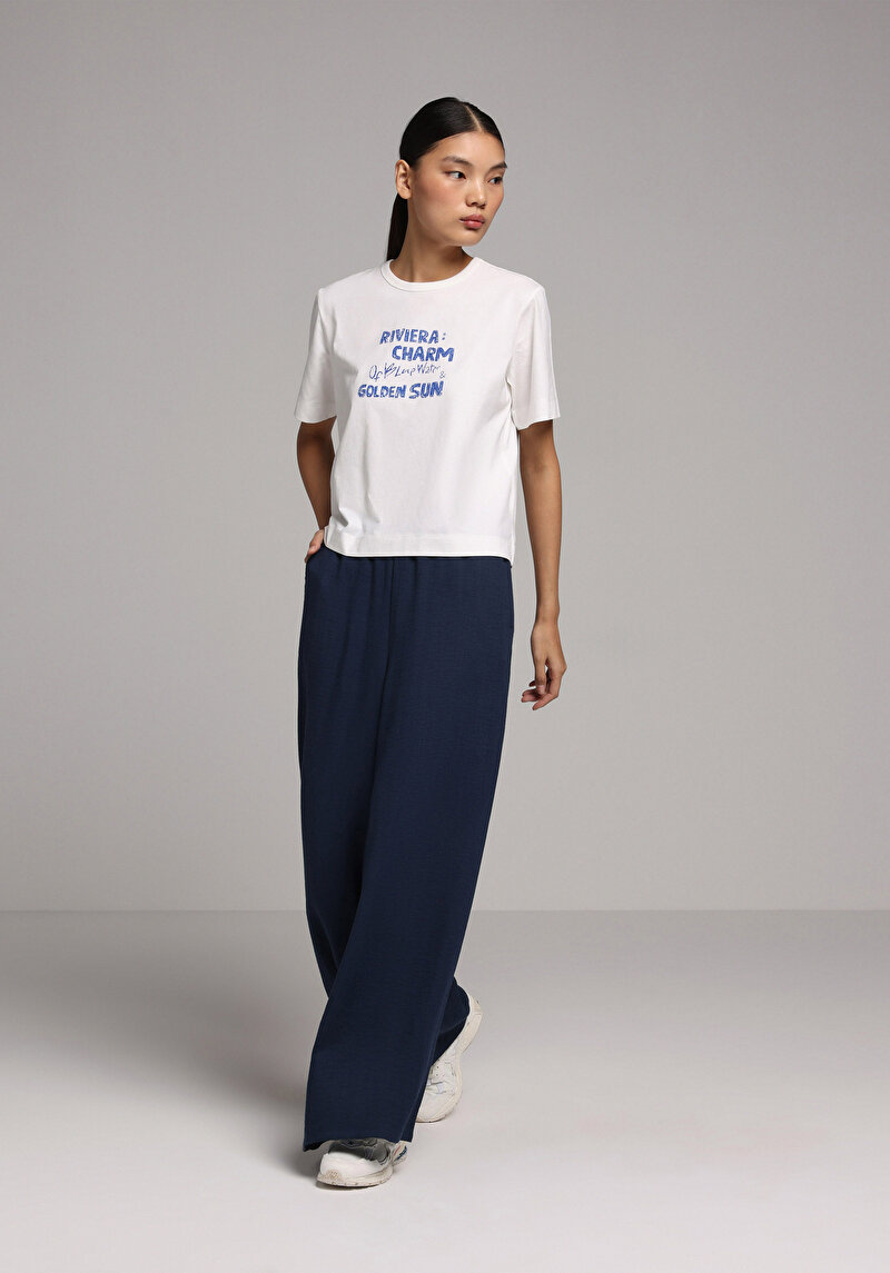 Imagine a Tricou Cu Maneca Scurta De Dama Alb Regular Fit Cl1078915