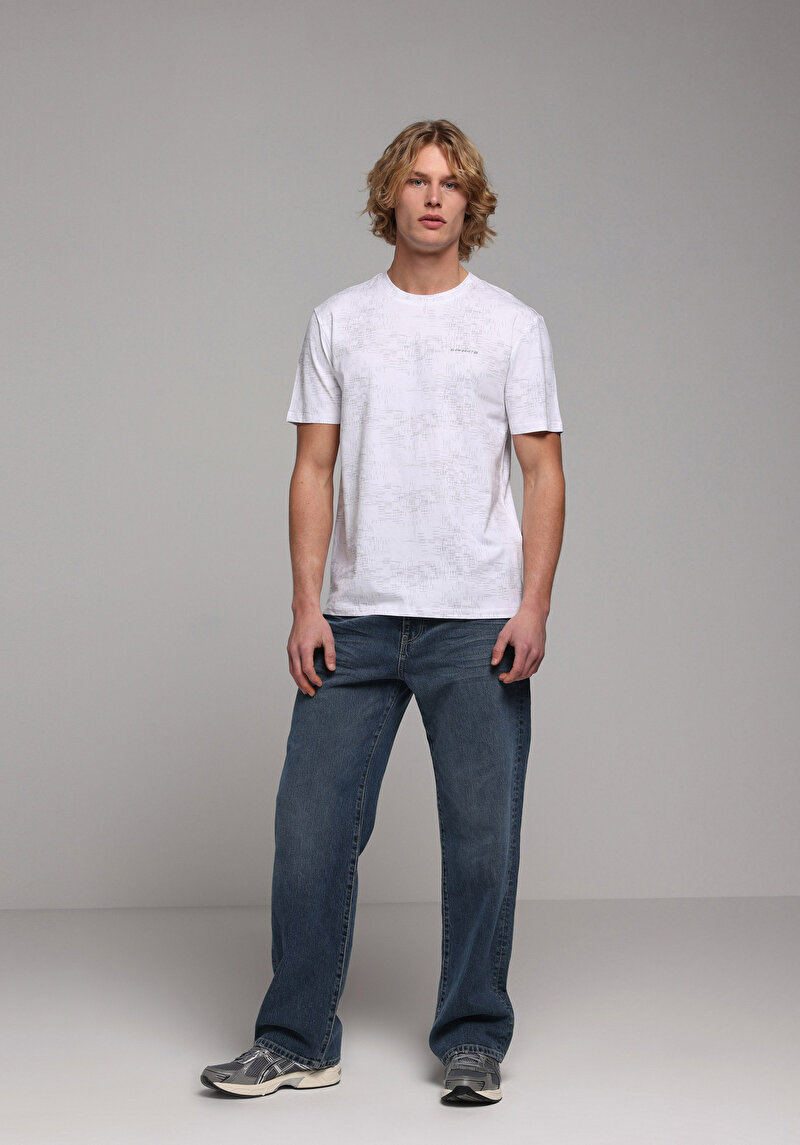 Imagine a Tricou Cu Maneca Scurta De Barbati Alb Regular Fit Cl1079239