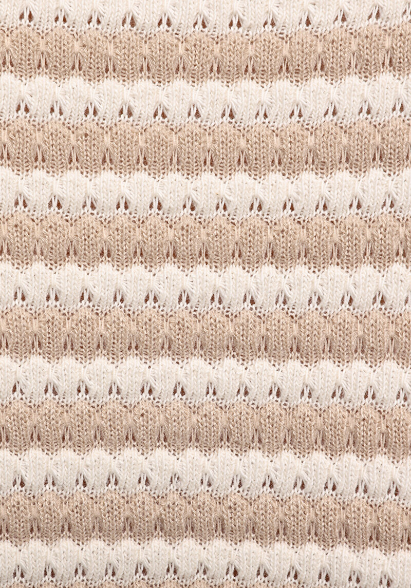 Afișați detalii pentru Pulover Cu Mâneci Scurte De Dama Bej Slim Fit  Cl1079151