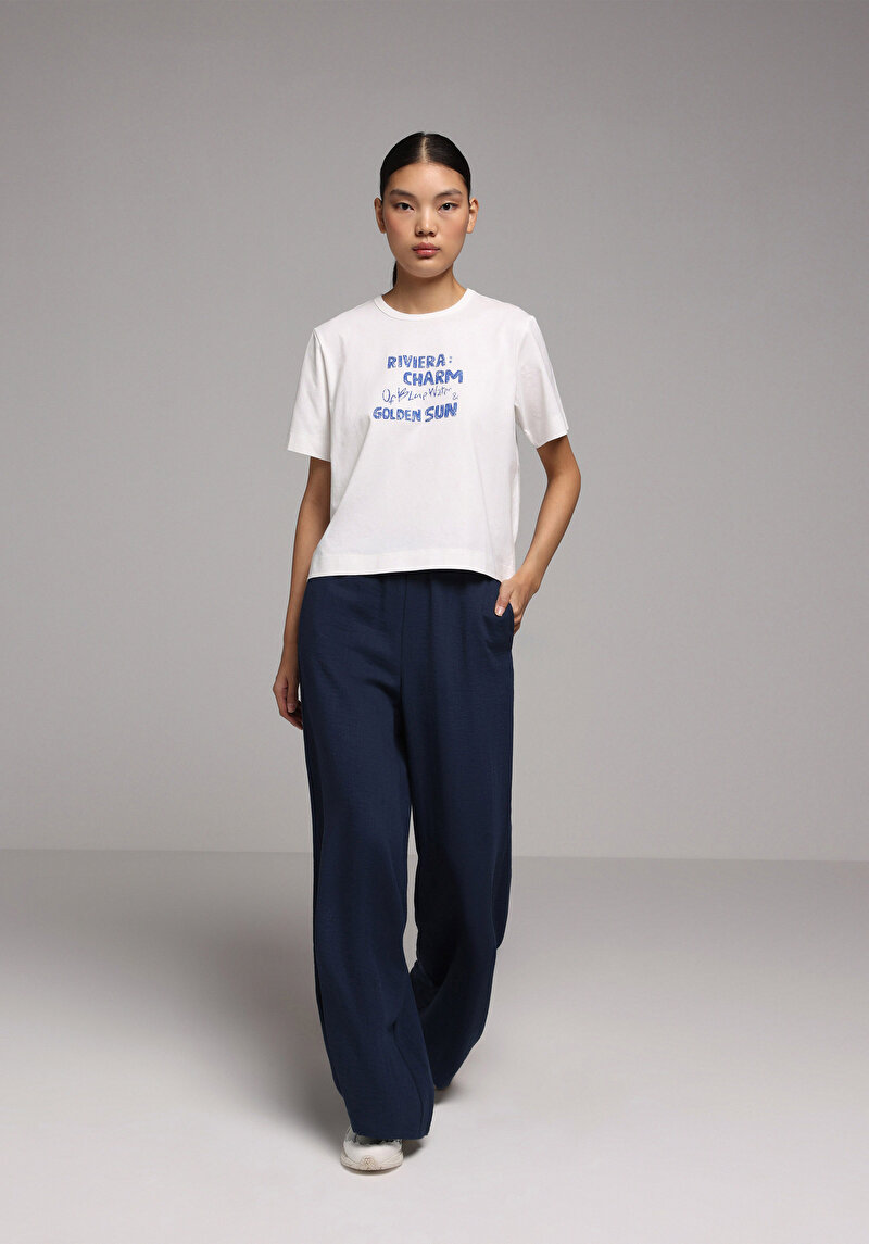 Imagine a Pantaloni De Dama Albastru Marin Regular Fit  Cl1079430