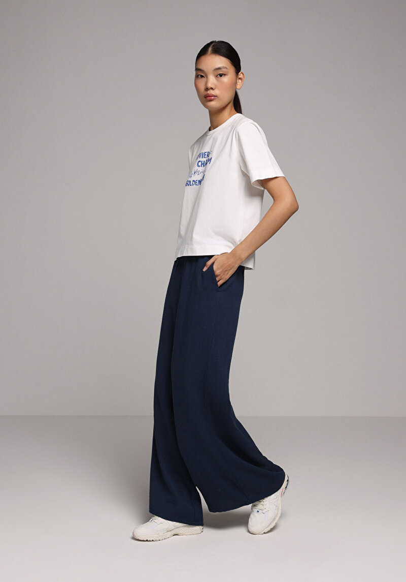 Imagine a Pantaloni De Dama Albastru Marin Regular Fit Cl1079430