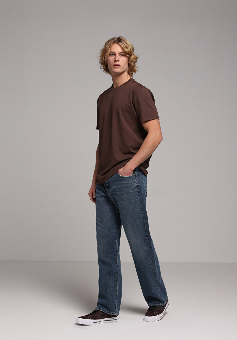 Imagine a Tricou Cu Maneca Scurta De Barbati Maro Regular Fit Cl1080108