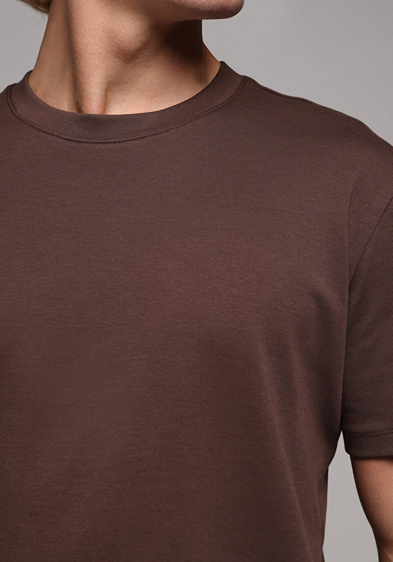 Afișați detalii pentru Tricou Cu Maneca Scurta De Barbati Maro Regular Fit  Cl1080108
