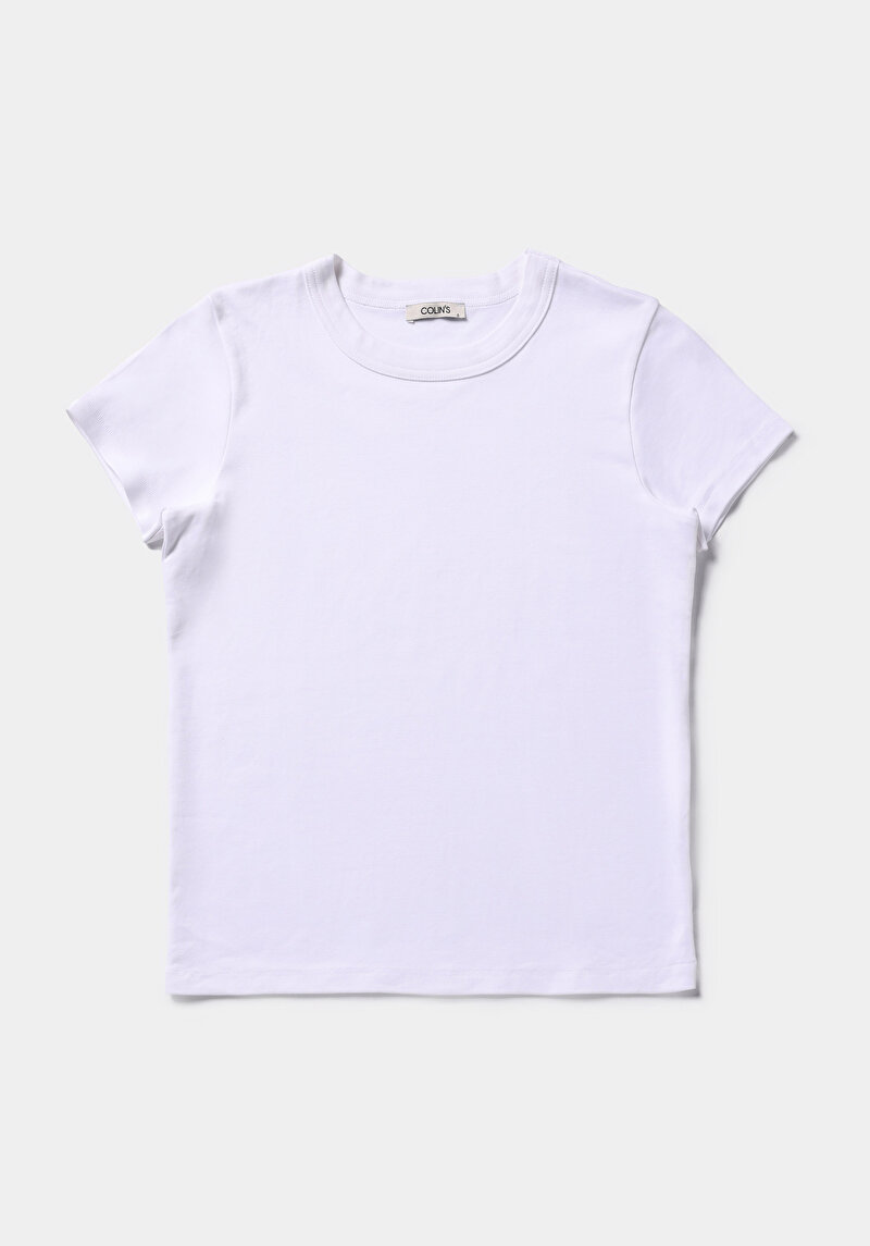 Afișați detalii pentru Tricou Cu Maneca Scurta De Dama Alb Slim Fit  Cl1068567