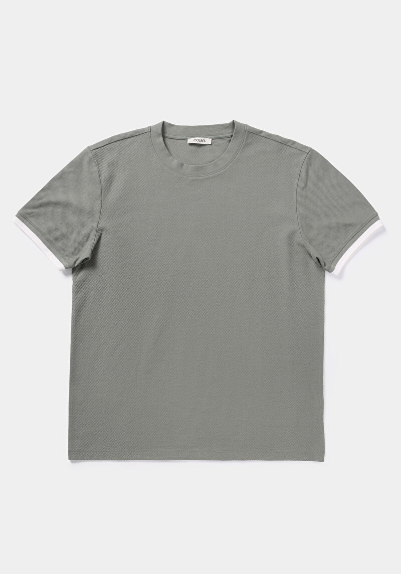 Afișați detalii pentru Tricou Cu Maneca Scurta De Barbati Verde Regular Fit  Cl1078806