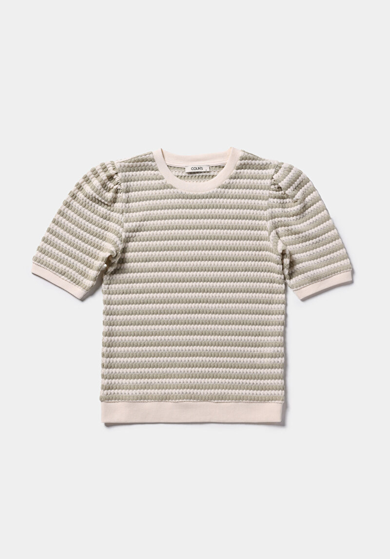 Imagine a Pulover Cu Mâneci Scurte De Dama Verde Slim Fit  Cl1079151