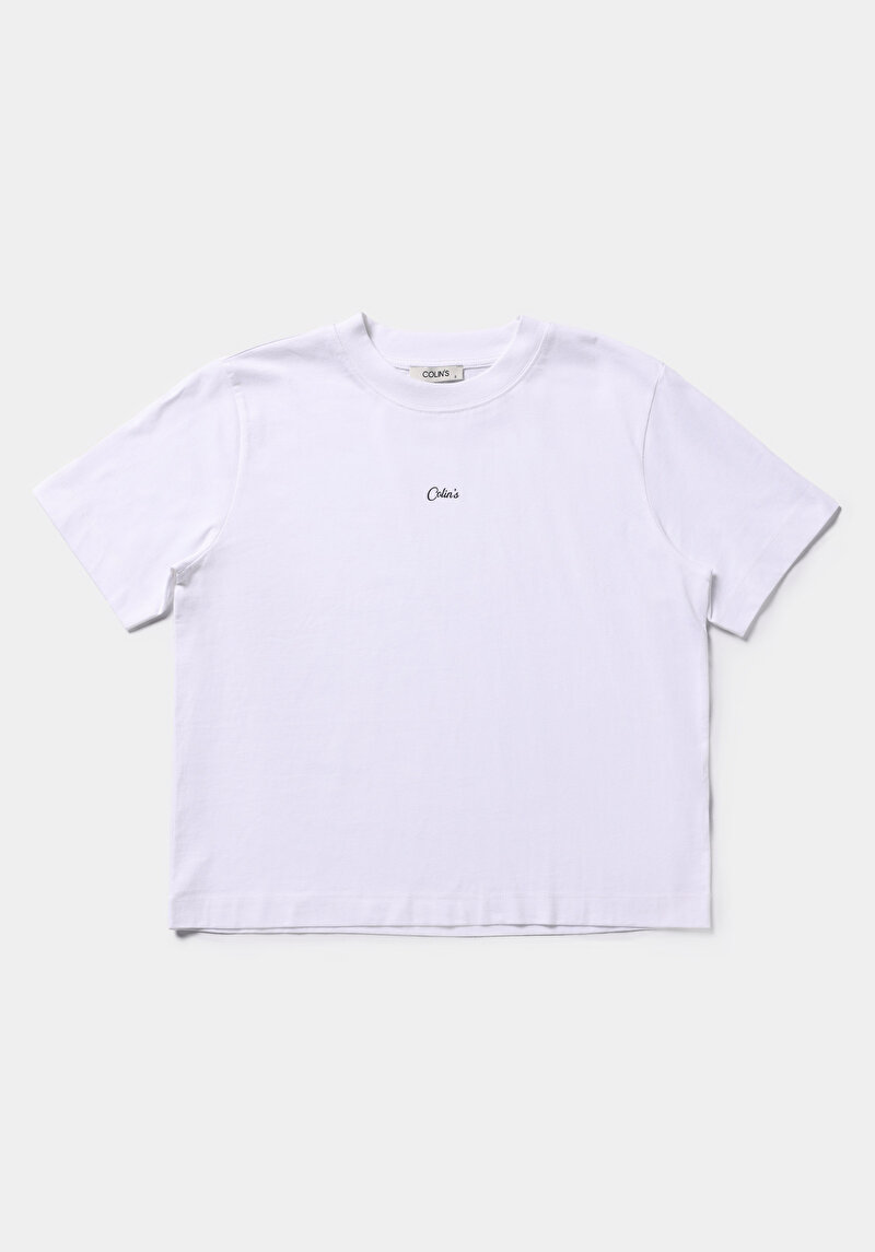 Afișați detalii pentru Tricou Cu Maneca Scurta De Dama Alb Boxy Fit  Cl1079348