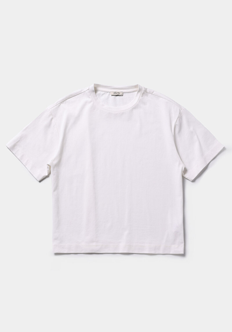 Afișați detalii pentru Tricou Cu Maneca Scurta De Dama Alb Boyfriend Fit  Cl1080058