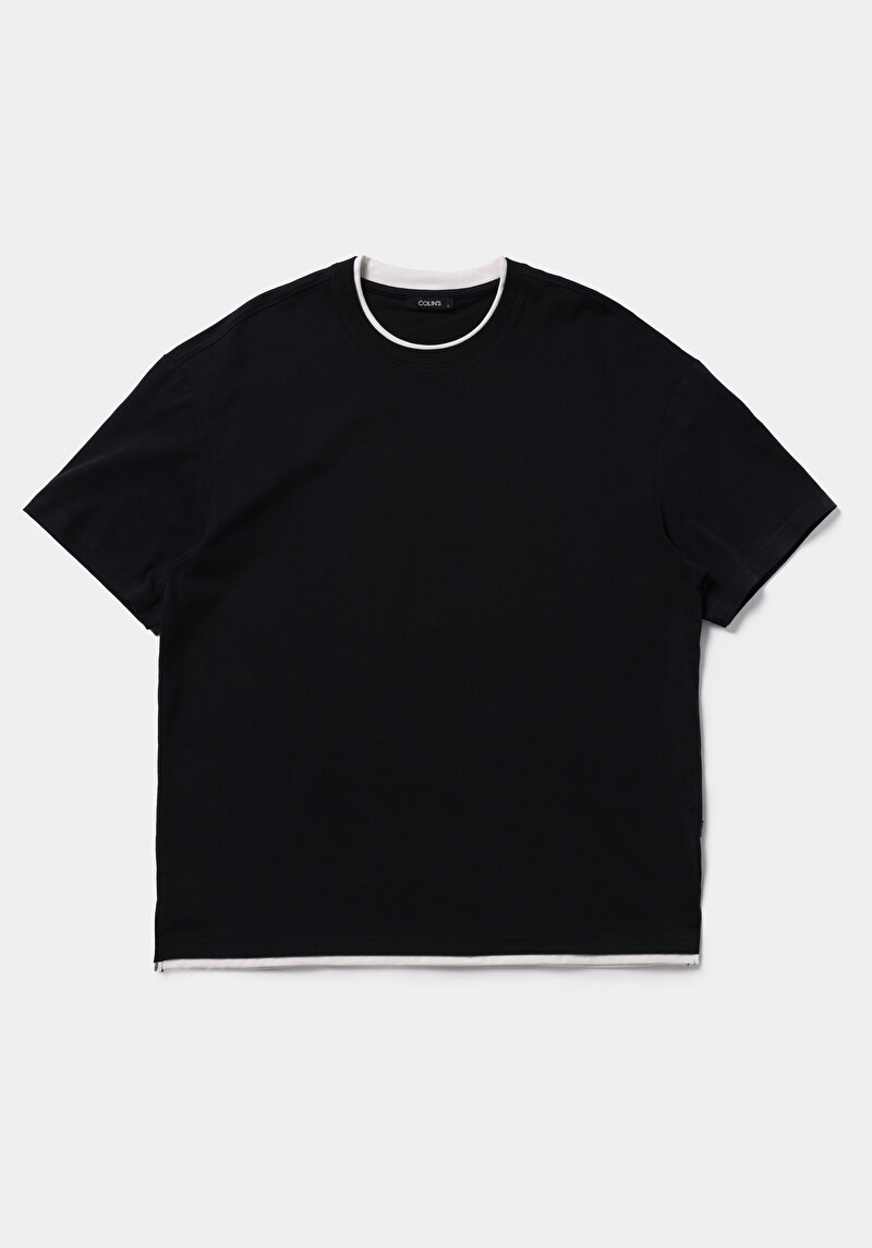 Afișați detalii pentru Tricou Cu Maneca Scurta De Barbati Negru Oversize Fit  Cl1078804