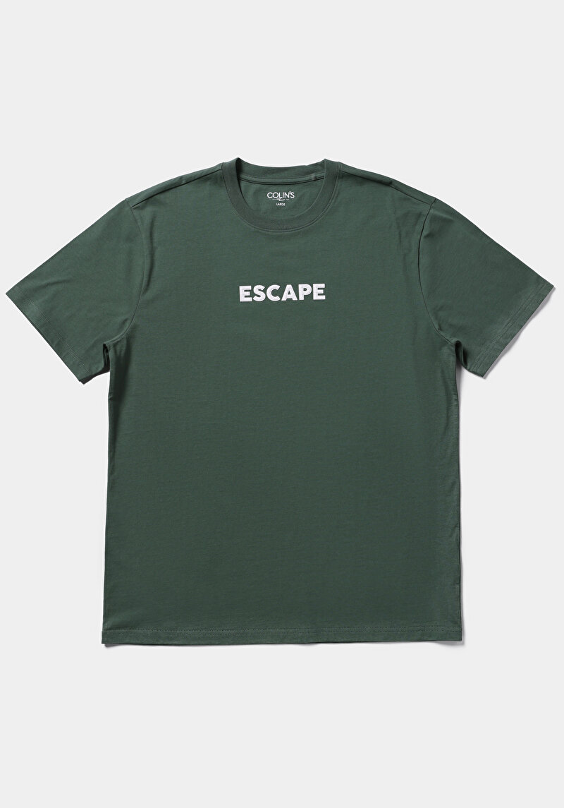 Afișați detalii pentru Tricou Cu Maneca Scurta De Barbati Verde Comfort Fit  Cl1079341