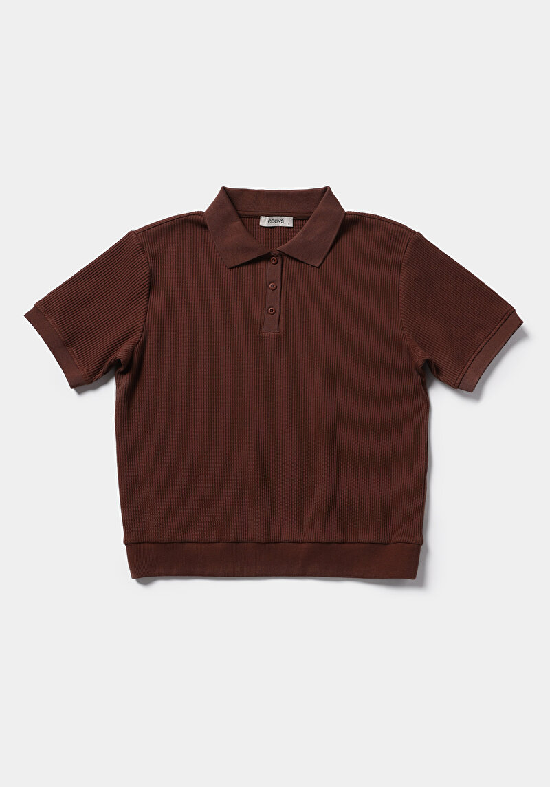 Imagine a Tricou Polo Cu Maneca Scurta De Dama Maro Regular Fit  Cl1080452