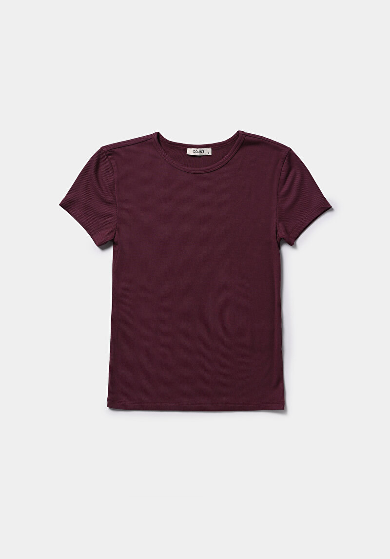 Afișați detalii pentru Tricou Cu Maneca Scurta De Dama Mov Slim Fit  Cl1068560