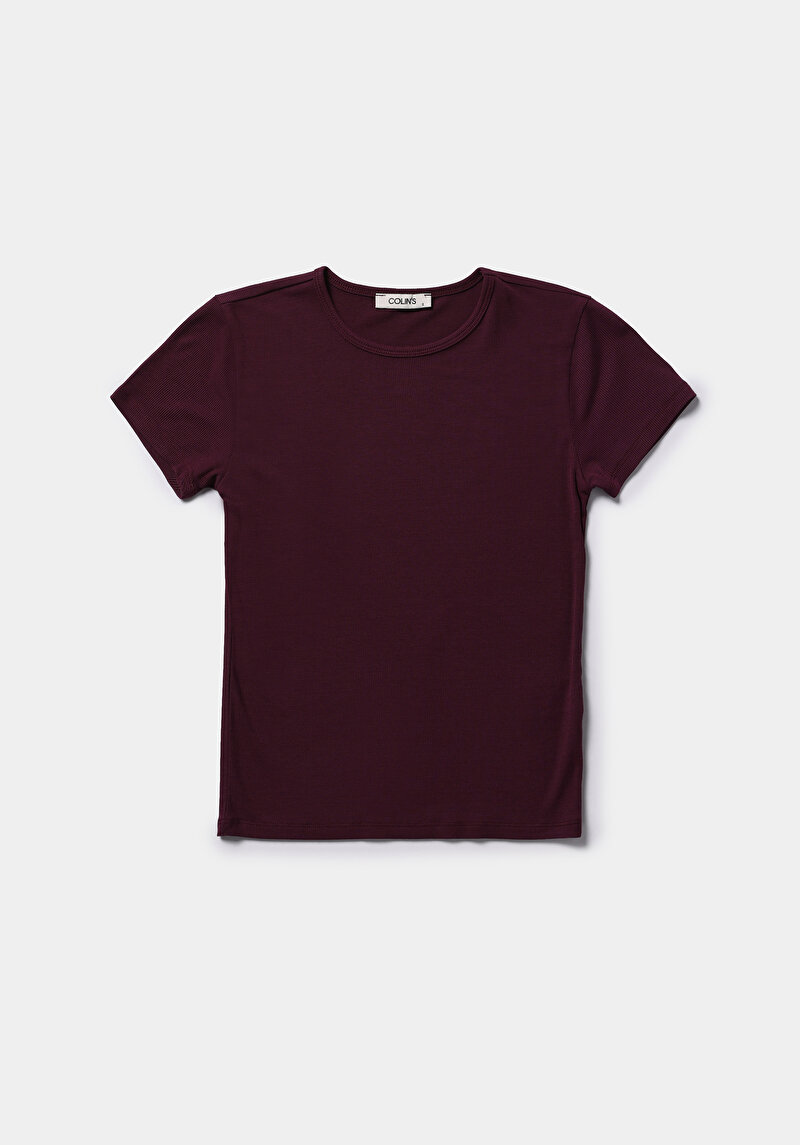 Afișați detalii pentru Tricou Cu Maneca Scurta De Dama Mov Slim Fit  Cl1068560