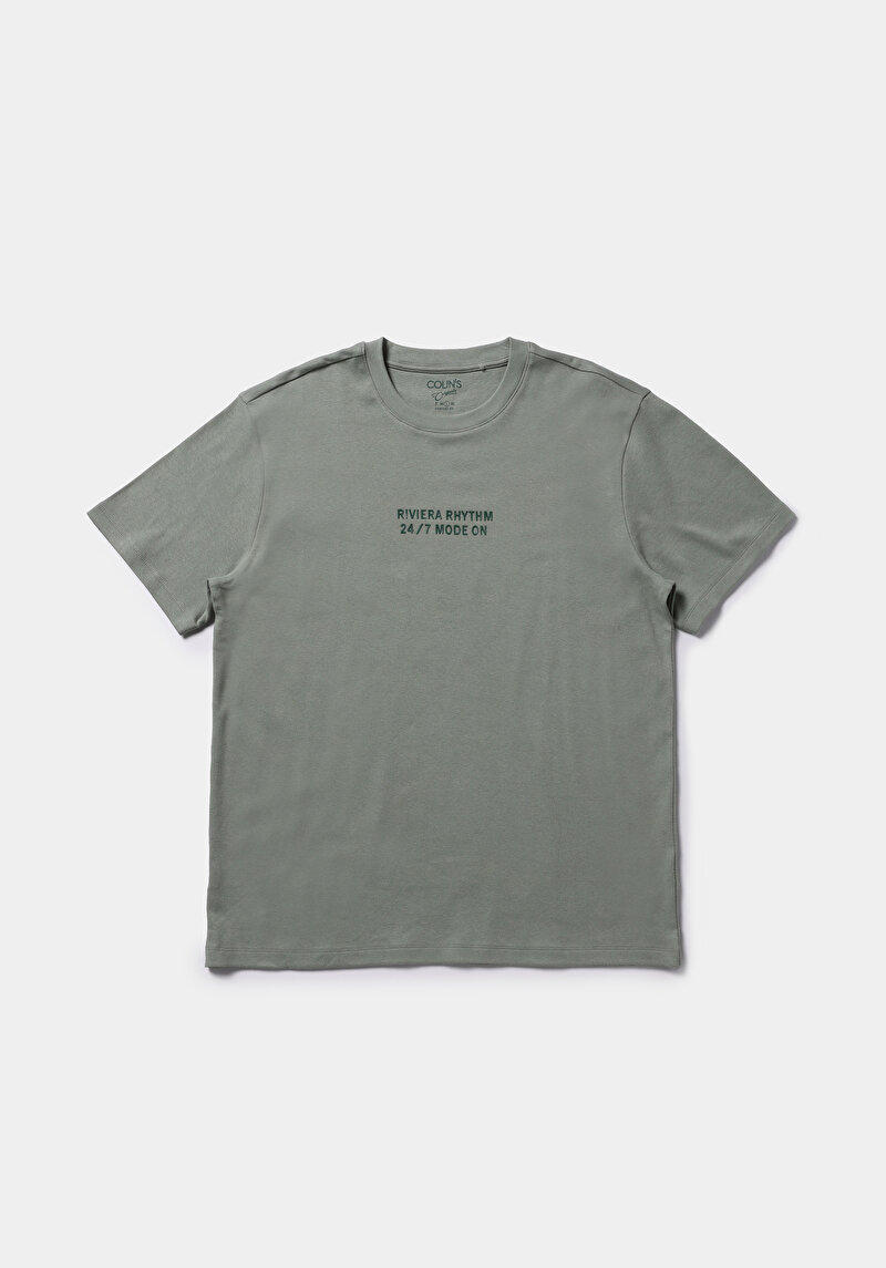 Afișați detalii pentru Tricou Cu Maneca Scurta De Barbati Verde Comfort Fit  Cl1079721