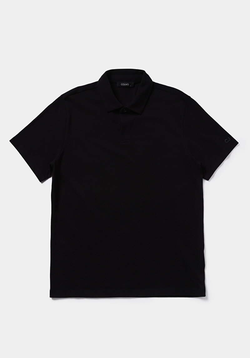 Imagine a Tricou Polo Cu Maneca Scurta De Barbati Negru Regular Fit  Cl1080020
