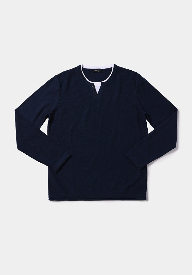 Afișați detalii pentru Pulover De Barbati Albastru Marin Regular Fit  Cl1080087