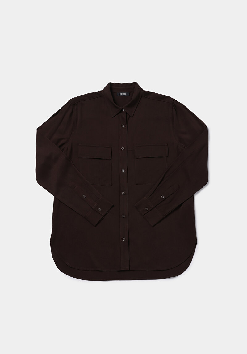 Afișați detalii pentru Camasa Cu Maneca Lunga De Dama Maro Regular Fit  Cl1078737