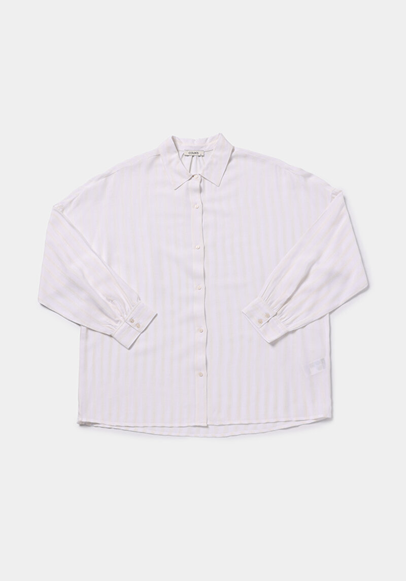 Imagine a Camasa Cu Maneca Lunga De Dama Ecru Fashion Fit  Cl1079388