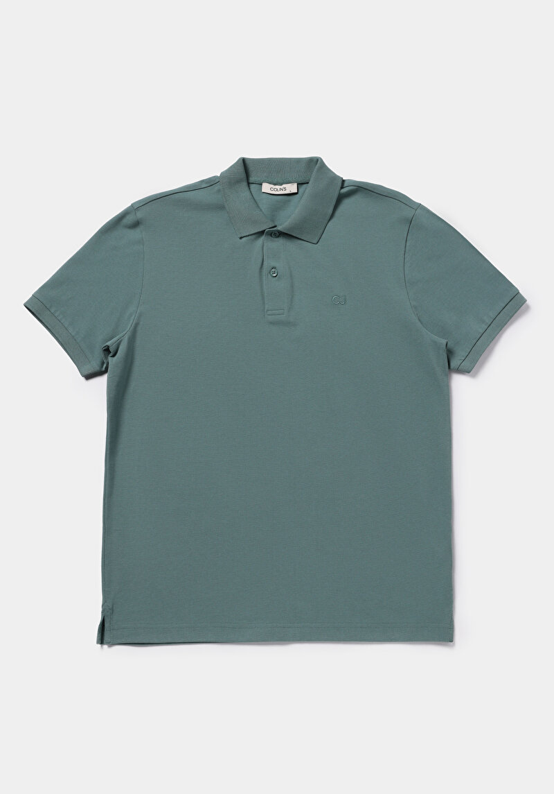 Afișați detalii pentru Tricou Polo Cu Maneca Scurta De Barbati Verde Regular Fit  Cl1073960