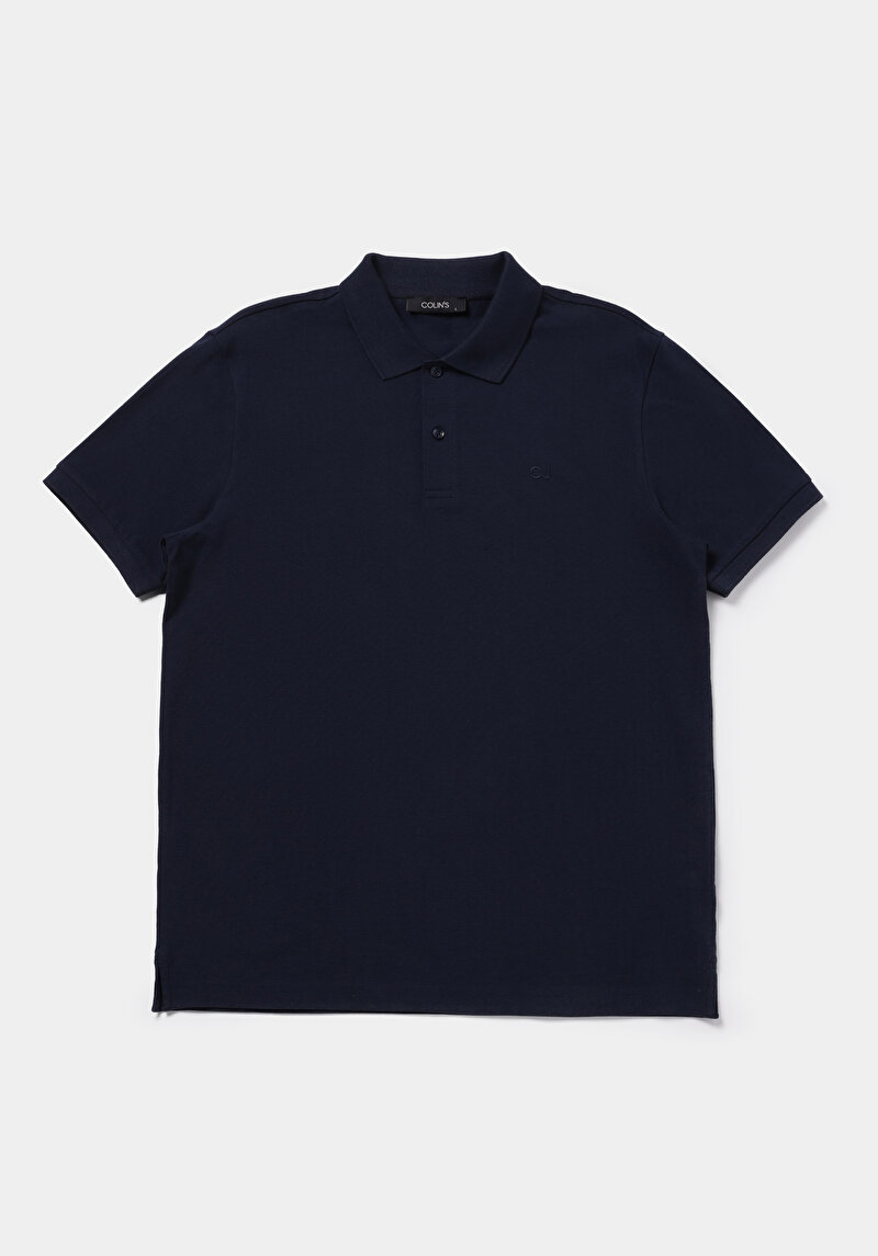 Imagine a Tricou Polo Cu Maneca Scurta De Barbati Albastru Marin Regular Fit  Cl1073960