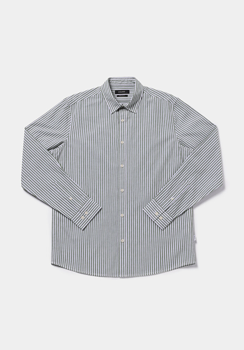 Afișați detalii pentru Camasa Cu Maneca Lunga De Barbati Verde Regular Fit  Cl1078078