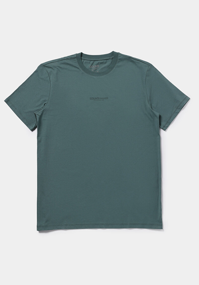 Afișați detalii pentru Tricou Cu Maneca Scurta De Barbati Verde Regular Fit  Cl1079749