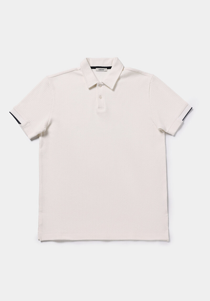 Imagine a Tricou Polo Cu Maneca Scurta De Barbati Alb Regular Fit  Cl1079903