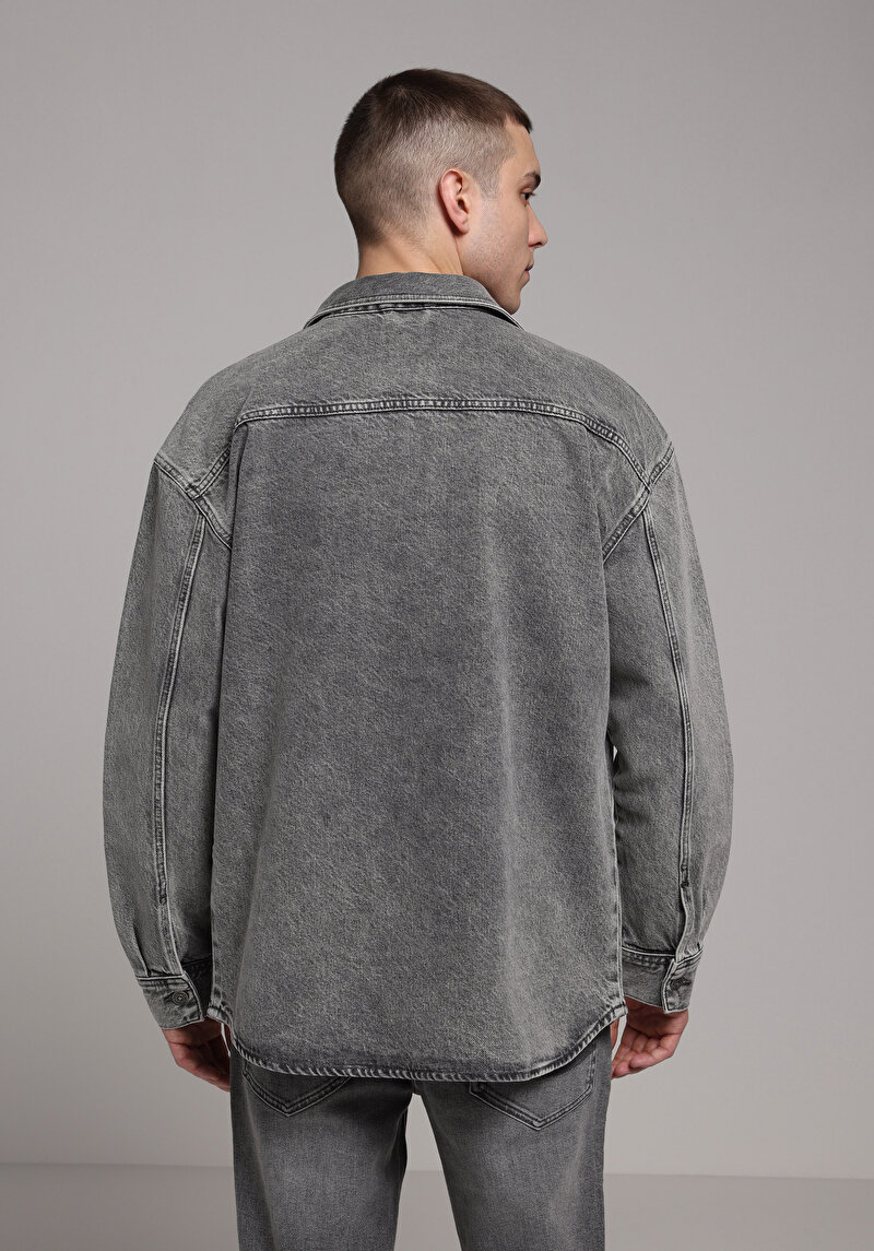 Imagine a Jachetă De Barbati Antracit Oversize Fit Cl1078420