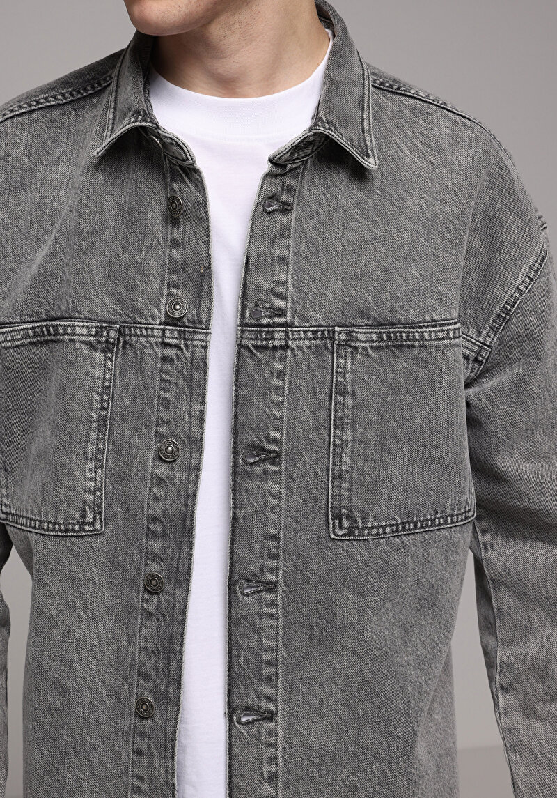 Imagine a Jachetă De Barbati Antracit Oversize Fit Cl1078420